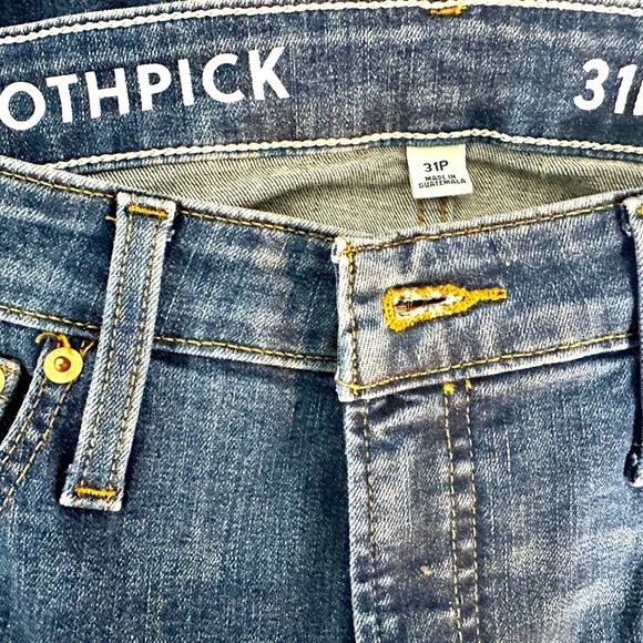 J Crew Toothpick straight leg blue jeans size 31P - Picture 3 of 9
